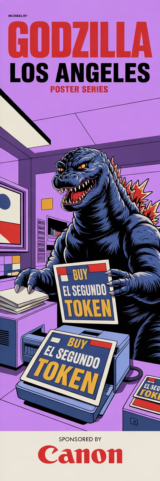 Godzilla Los Angeles artwork by Michael Hoydich