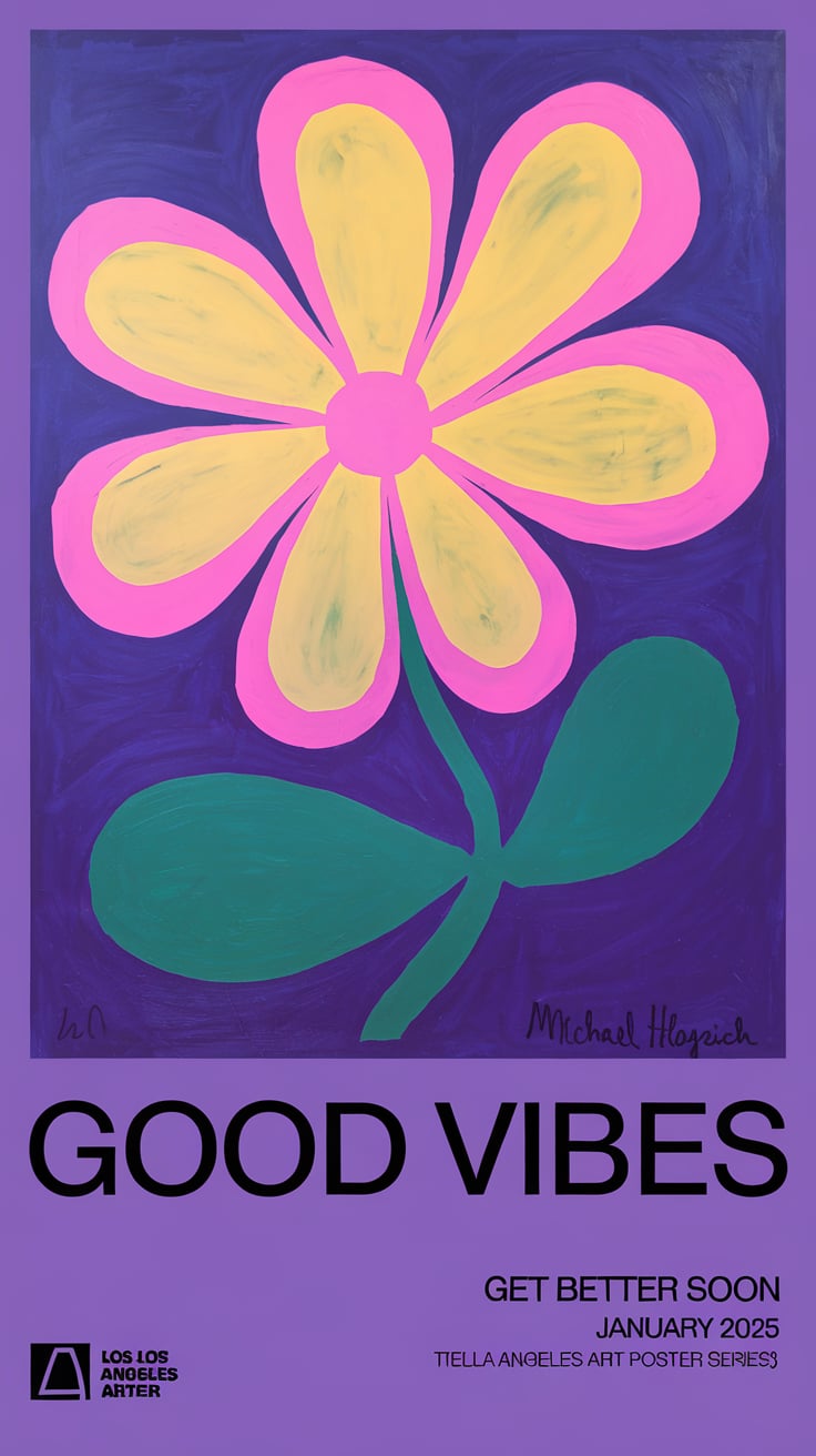 Good Vibes Flower artwork by Michael Hoydich