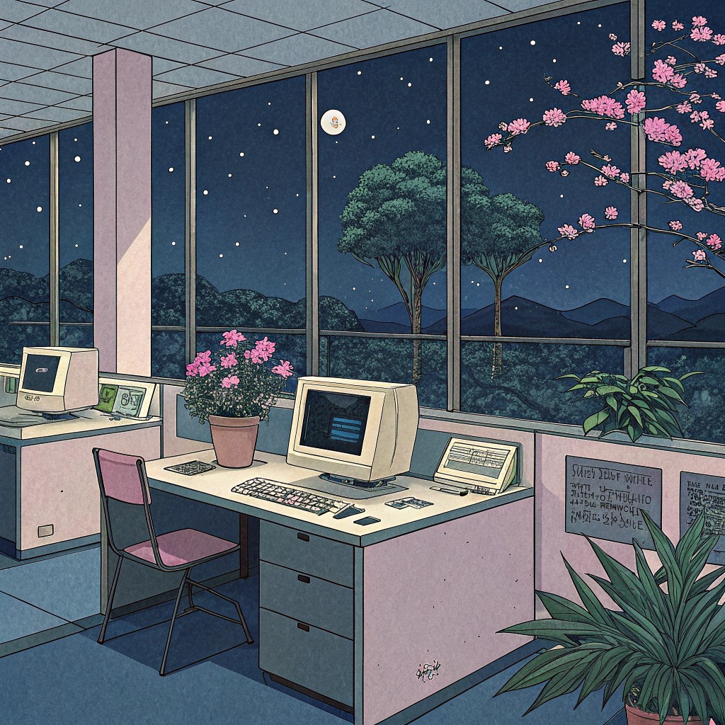 Night Office artwork by Michael Hoydich