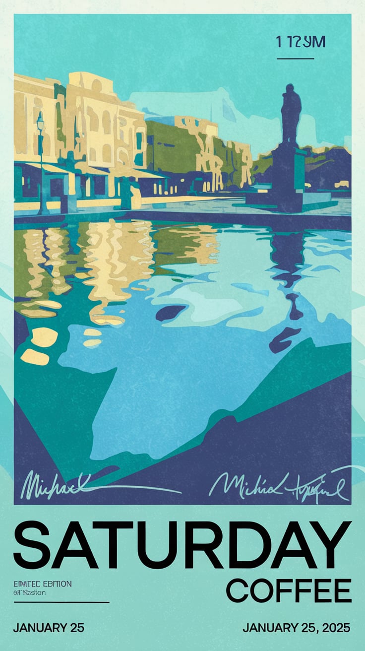 Saturday Coffee artwork by Michael Hoydich