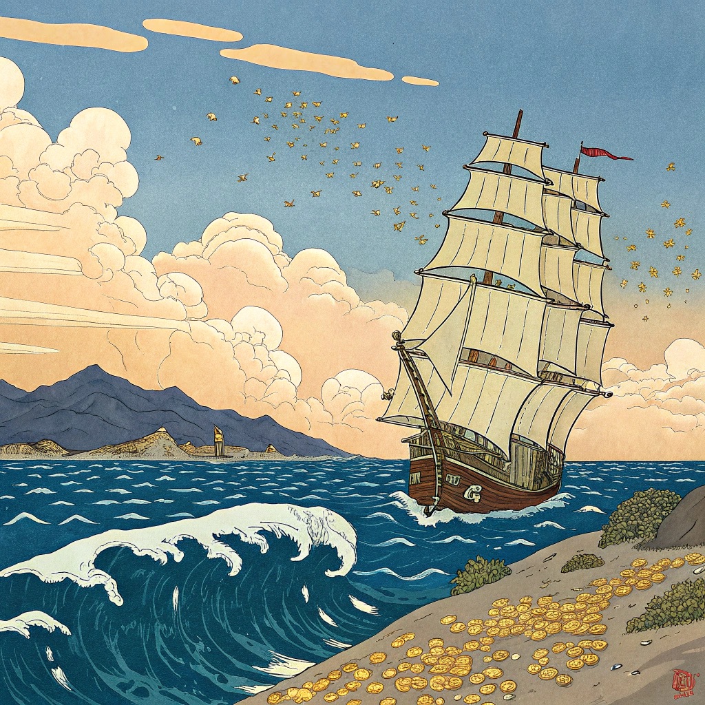 Treasure Ship artwork by Michael Hoydich