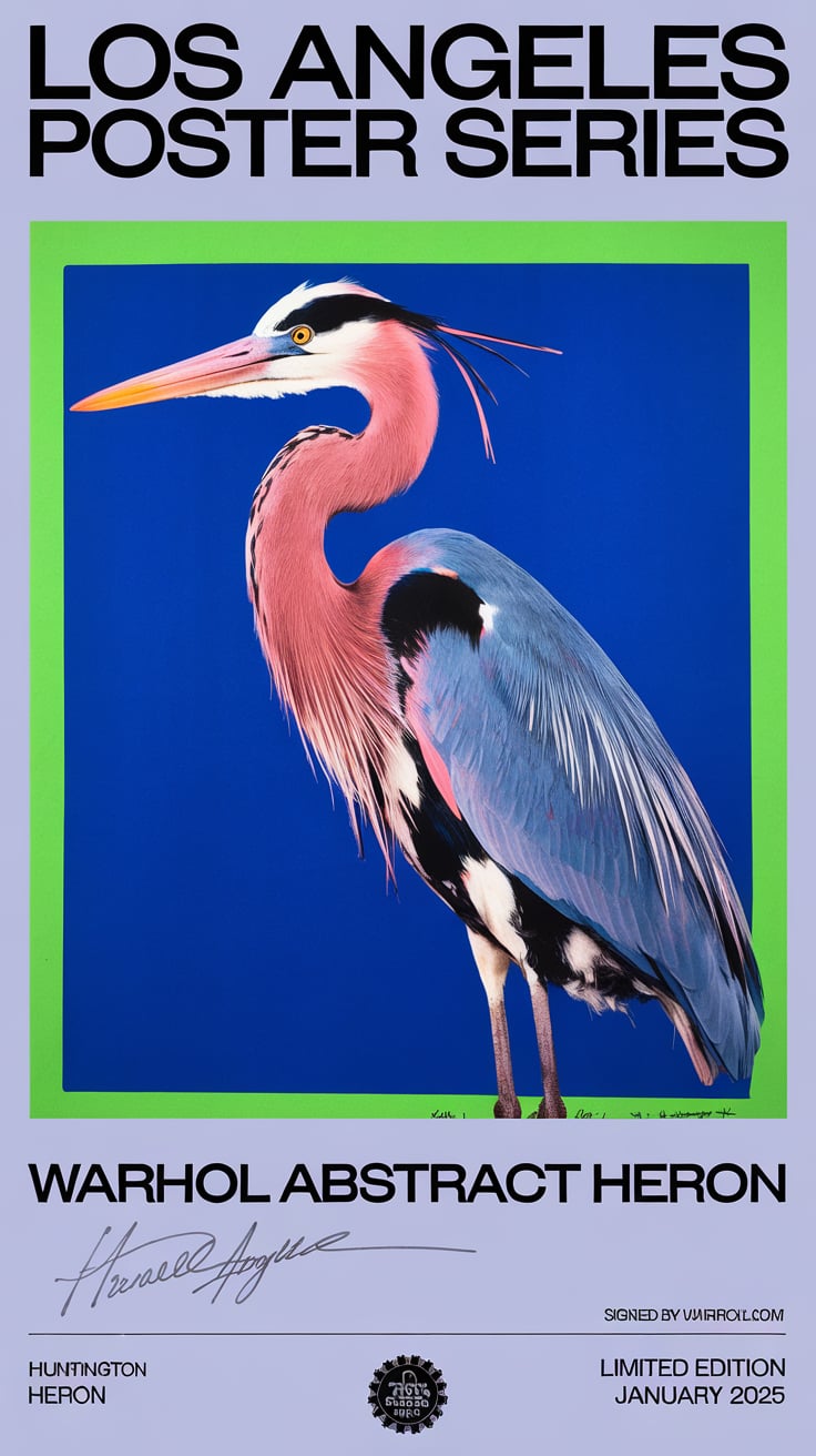 Los Angeles Heron artwork by Michael Hoydich